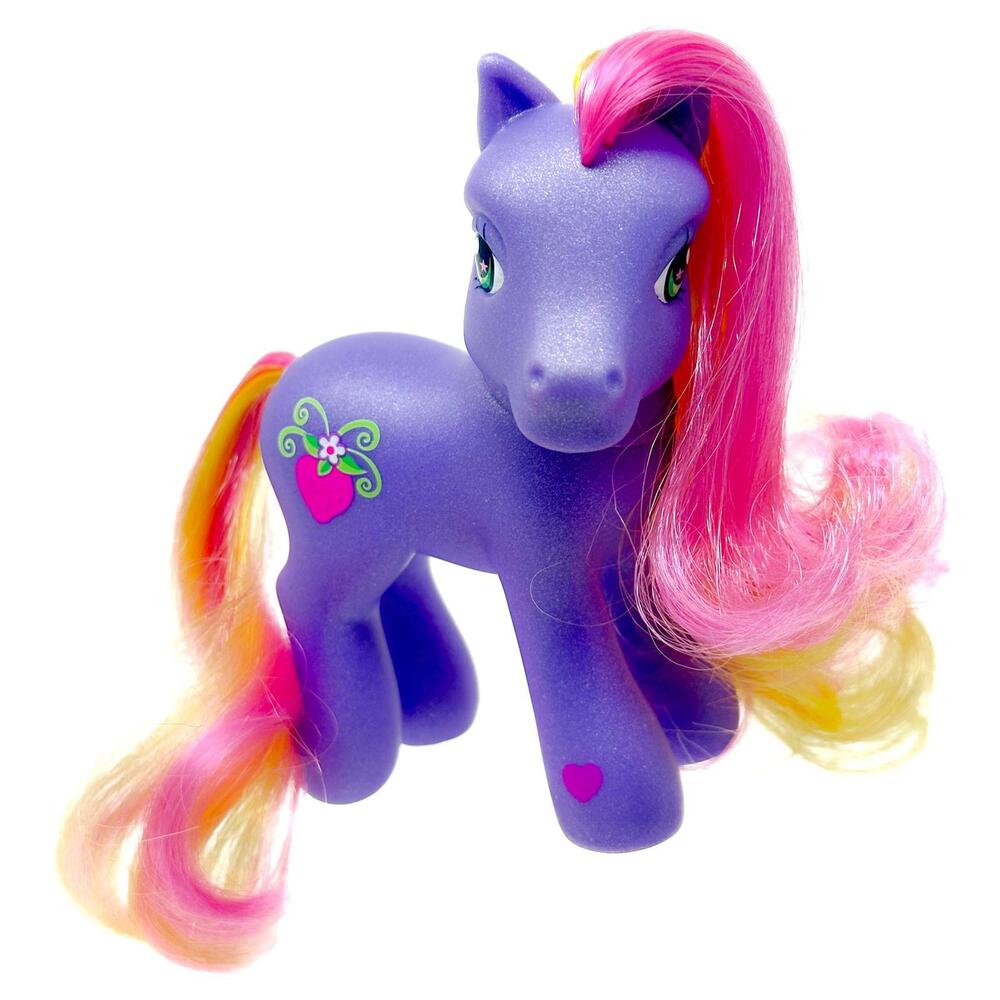 My Little Pony Bumbleberry‎ G3 2002 MLP Vintage Strawberry Cutie Mark Purple